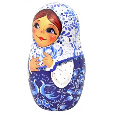 Чай чёрный 'Get&Joy' Матрёшка - С птицами, синяя, жесть, 50 гр.