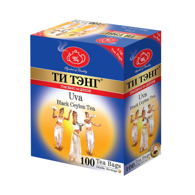 Чай чёрный цейлонский пакетированный 'Ти Тэнг' - Ува, 100 пак., 250 г.