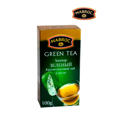 Чай зелёный цейлонский ТМ 'Mabroc'  - Соусэп, крупнолистовой, картон, 100 гр.
