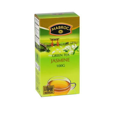 Чай зелёный цейлонский ТМ 'Mabroc' - Жасмин, крупнолистовой, картон, 100 гр.
