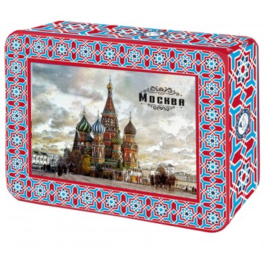 Чай чёрный цейлонский в шкатулке  - Москва старинная, жесть, 50 гр.