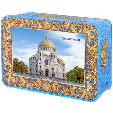 Чай чёрный цейлонский в шкатулке с магнитом - Кронштадт, жесть, 50 гр.
