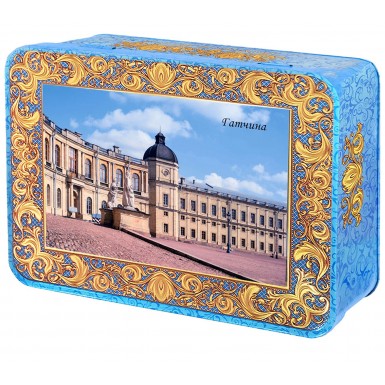 Чай чёрный цейлонский в шкатулке с магнитом - Гатчина, жесть, 50 гр.