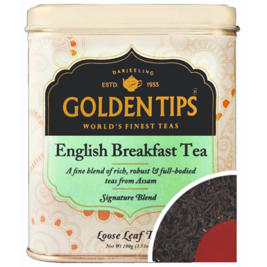 Чай индийский чёрный ТМ 'Голден Типс' - English breakfast, жесть, 100 гр.