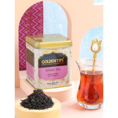 Чай индийский чёрный ТМ 'Голден Типс' -  Ассам, жесть, 100 гр.