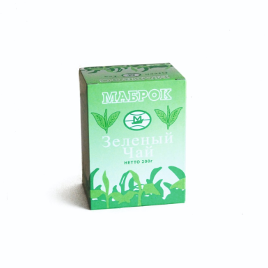 Чай зелёный цейлонский ТМ 'Mabroc' - Зелёный (018), крупнолистовой, картон, 200 гр.