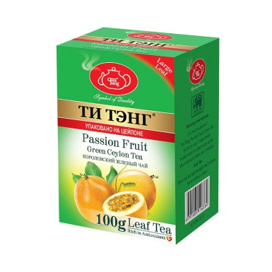Чай зелёный листовой ТМ 'Ти Тэнг' - Пэшнфрут, Шри-Ланка, 100 гр.