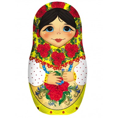Чай чёрный 'Get & Joy' Матрешка - C бусами, желтая, жесть, 50 гр.