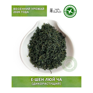Чай зелёный китайский, урожай 2026 - Е-Шен Люй Ча (Дикорастущий), Авиа, 50 гр.