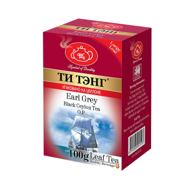 Чай чёрный цейлонский ТМ 'Ти Тэнг' - Бергамот OP, картон, 100 гр.