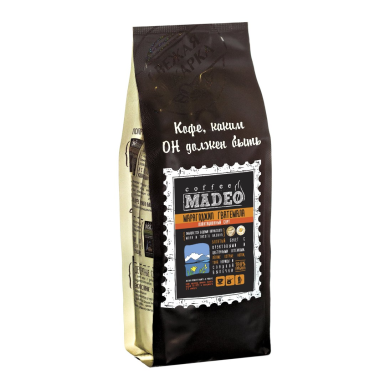 Кофе ТМ 'Мадео'  - Марагоджип Гватемала, арабика, в зернах, 500 гр.