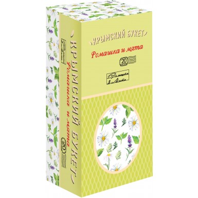 Чайный напиток 'Крымский букет' Ромашка и мята, 20 пакетиков, 30 гр.