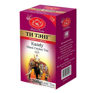 Чай чёрный цейлонский листовой ТМ 'Ти Тэнг' - Канди, O.P., картон, 200 г.