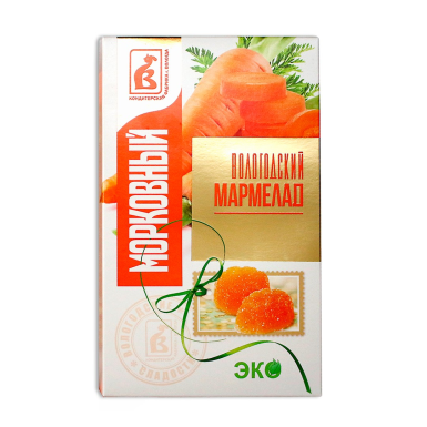 Мармелад натуральный вологодский - Морковный, 280 г.