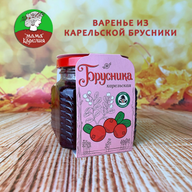 Варенье 'Мама Карелия' - Карельская брусника, стекло, 250 гр.