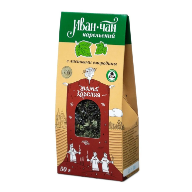 Иван-чай 'Мама Карелия' - С листьями смородины, картон, 50 гр.