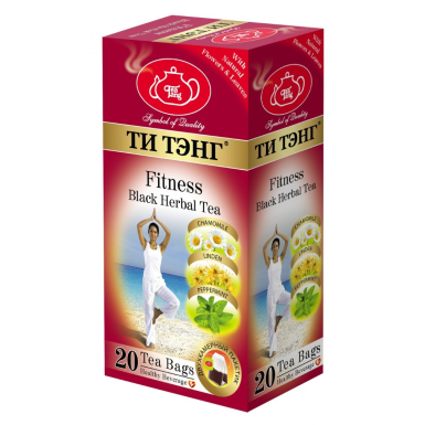 Чай чёрный пакетированный  ТМ 'Ти Тэнг' - Фитнес (мята, ромашка, липа), 20 пак.