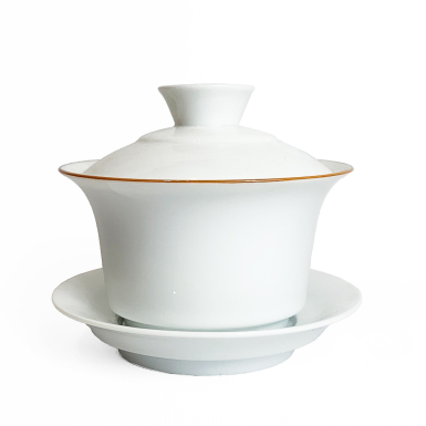 Гайвань для китайского чаепития - Большая белая, 260 мл., фарфор, Китай (268010.9)