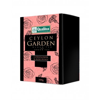 Чай чёрный и зелёный - 'Цейлонский сад', с васильком и розой, 80 гр.