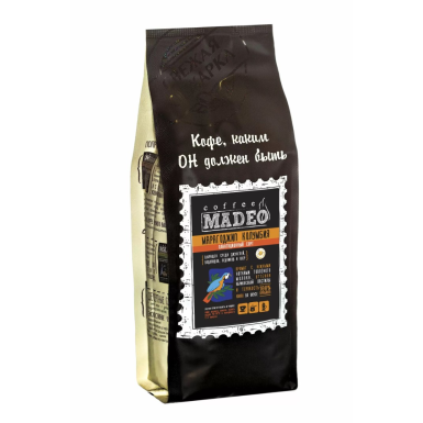 Кофе ТМ 'Мадео' - Марагоджип Колумбия, арабика, зерно,средняя обжарка, 500 гр.