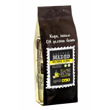 Кофе ТМ 'Мадео' - Чао-Какао blonde, 100% арабика в обсыпке из светлого какао, 500 гр.