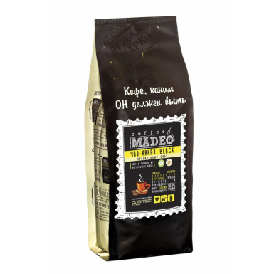 Кофе ТМ 'Мадео' - Чао-Какао black, 100% арабика в обсыпке из тёмного какао, 500 гр.