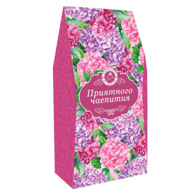 Чай чёрный цейлонский  листовой  'Приятного чаепития', розовая, картонная пачка (6790), 50 гр.