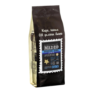 Кофе ТМ 'Мадео' - Французская ваниль, 100% арабика, в зернах, 500 гр.