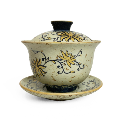 Гайвань для китайского чаепития - Античность. Цветы (322002), керамика, 180 мл.