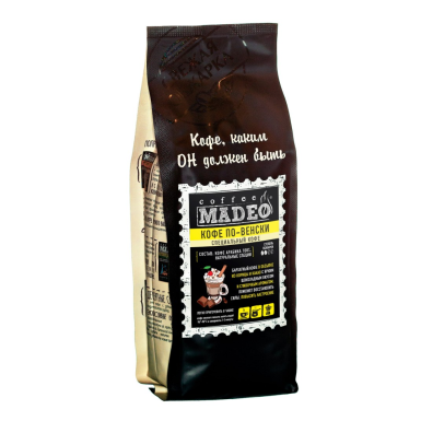 Кофе ТМ 'Мадео' - По-венски, 100% арабика в обсыпке корицы и какао, 500 гр.
