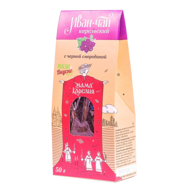 Иван-чай 'Мама Карелия' - С чёрной смородиной, картон, 50 гр.