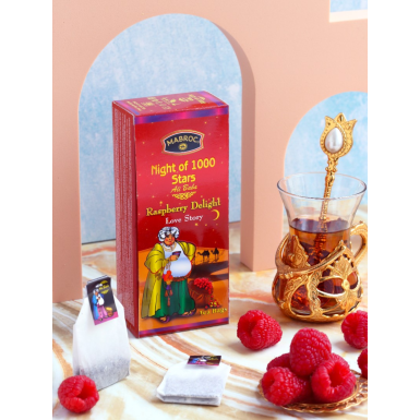 Чай пакетированный ТМ 'Mabroc' - Ночь 1000 звезд (малина), 25 пак., 50 гр., Шри-Ланка