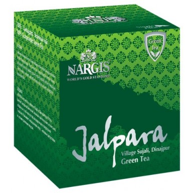 Чай зелёный индийский ТМ 'Наргис'  - Ганпаудер Jalpara, картон, 100 гр.